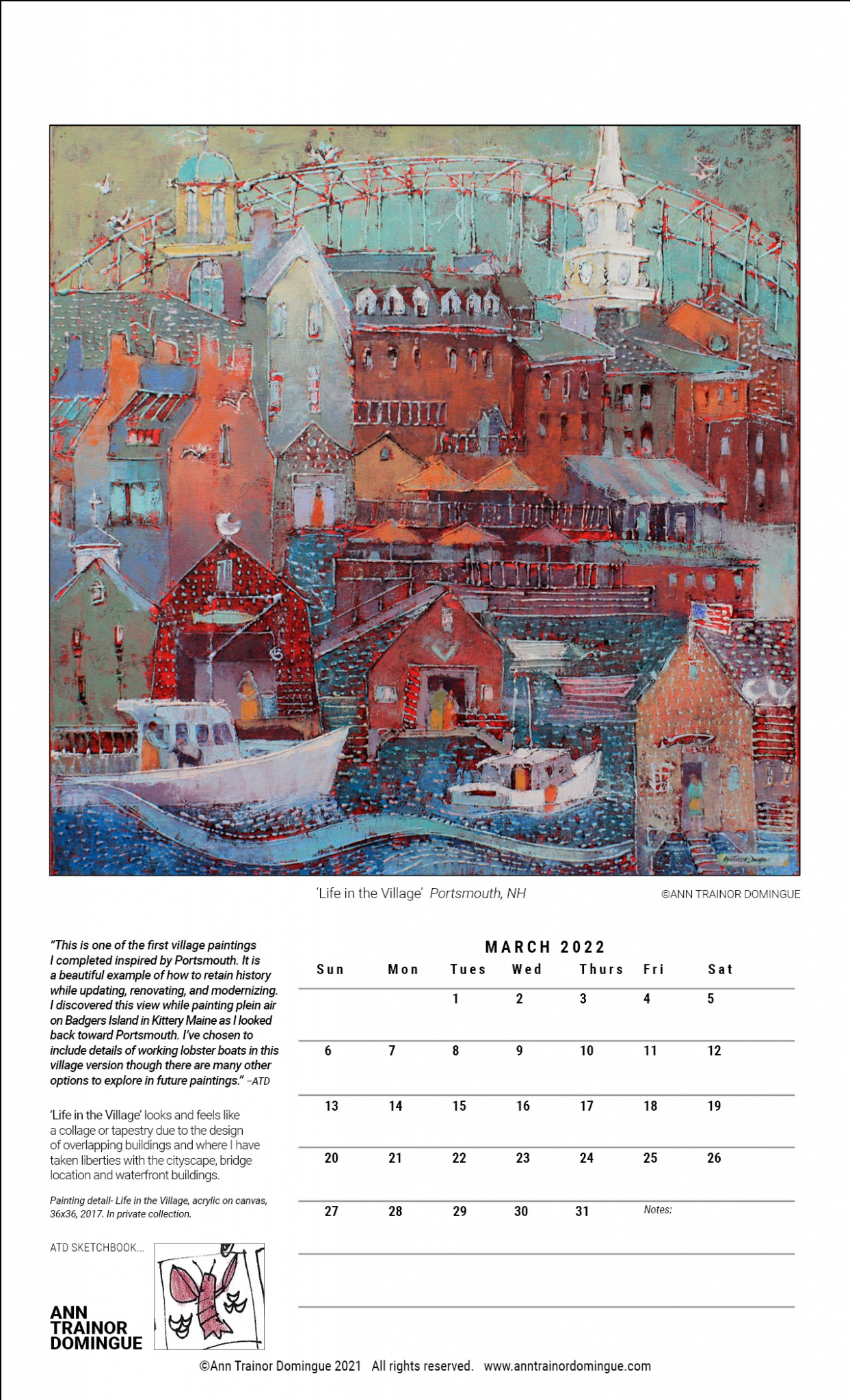 Click here to view 2022 calendar page 4 by Ann Trainor Domingue