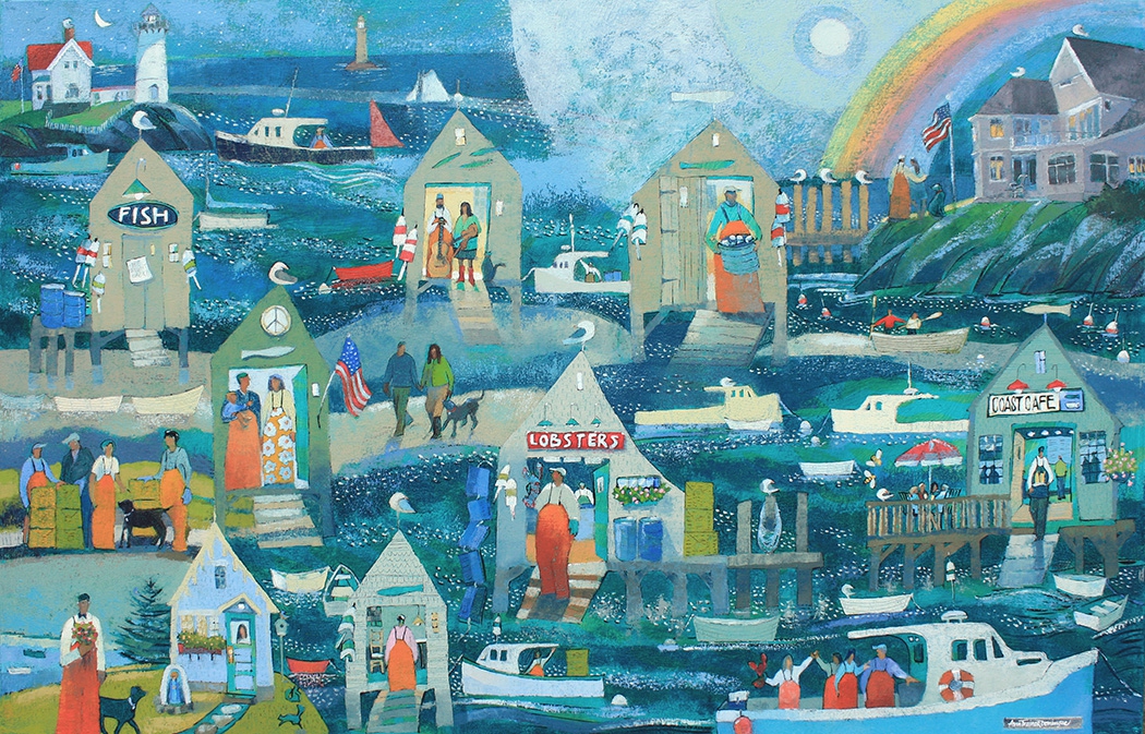 Click here to view Village in the Pursuit of Happiness 2 by Ann Trainor Domingue