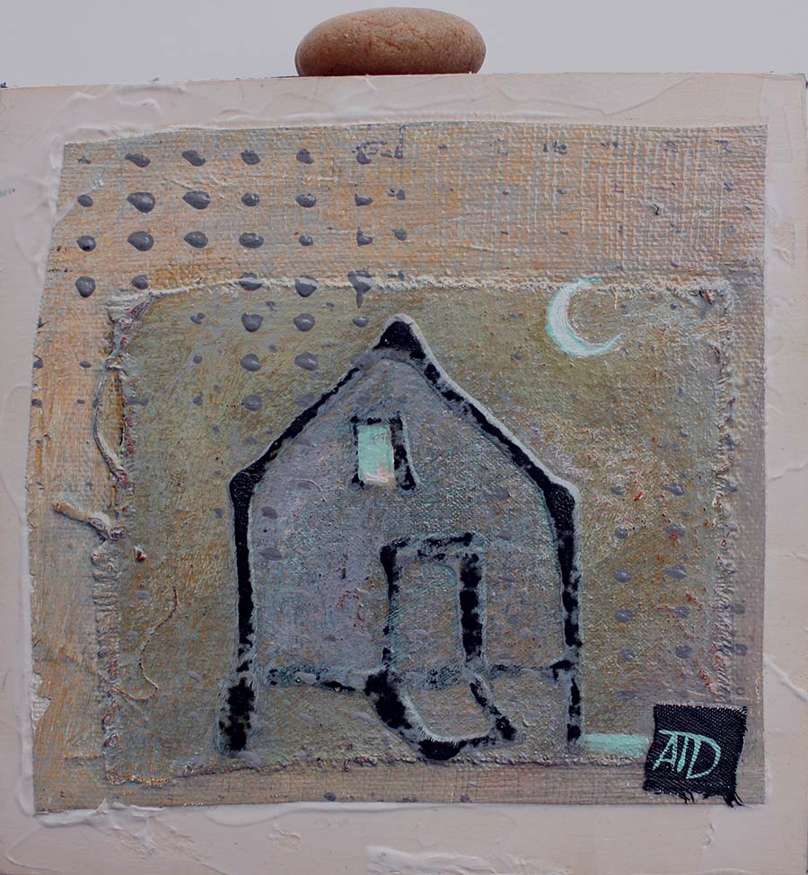 Click here to view Beachcombing Fishhouse w stone by Ann Trainor Domingue